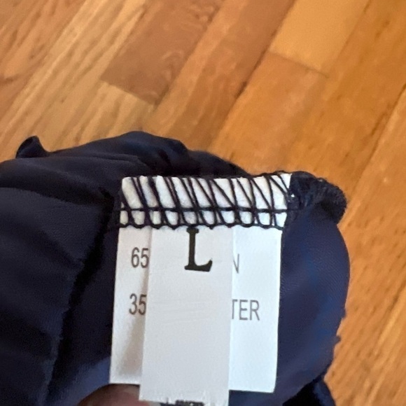 NWOT Navy Blue Women’s Elastic Waist Athletic Shorts Size Large - Picture 3 of 4